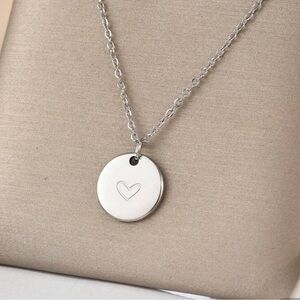 Silver Heart Pendant Necklace NWOT